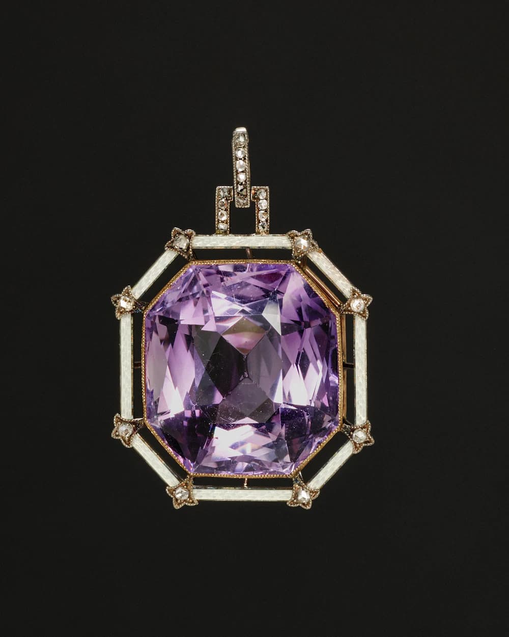 Améthyste Octagon Pendant